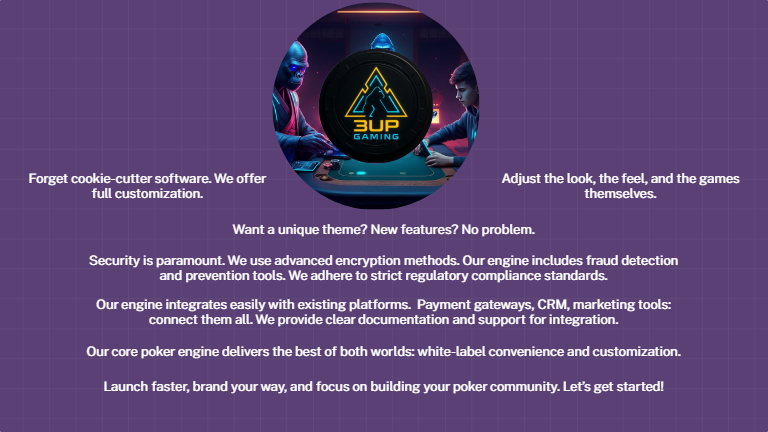 The Core Poker Engine: White Label Poker Software That’s Actually Custom - 3UP Gaming image 26 - 3UP Gaming
